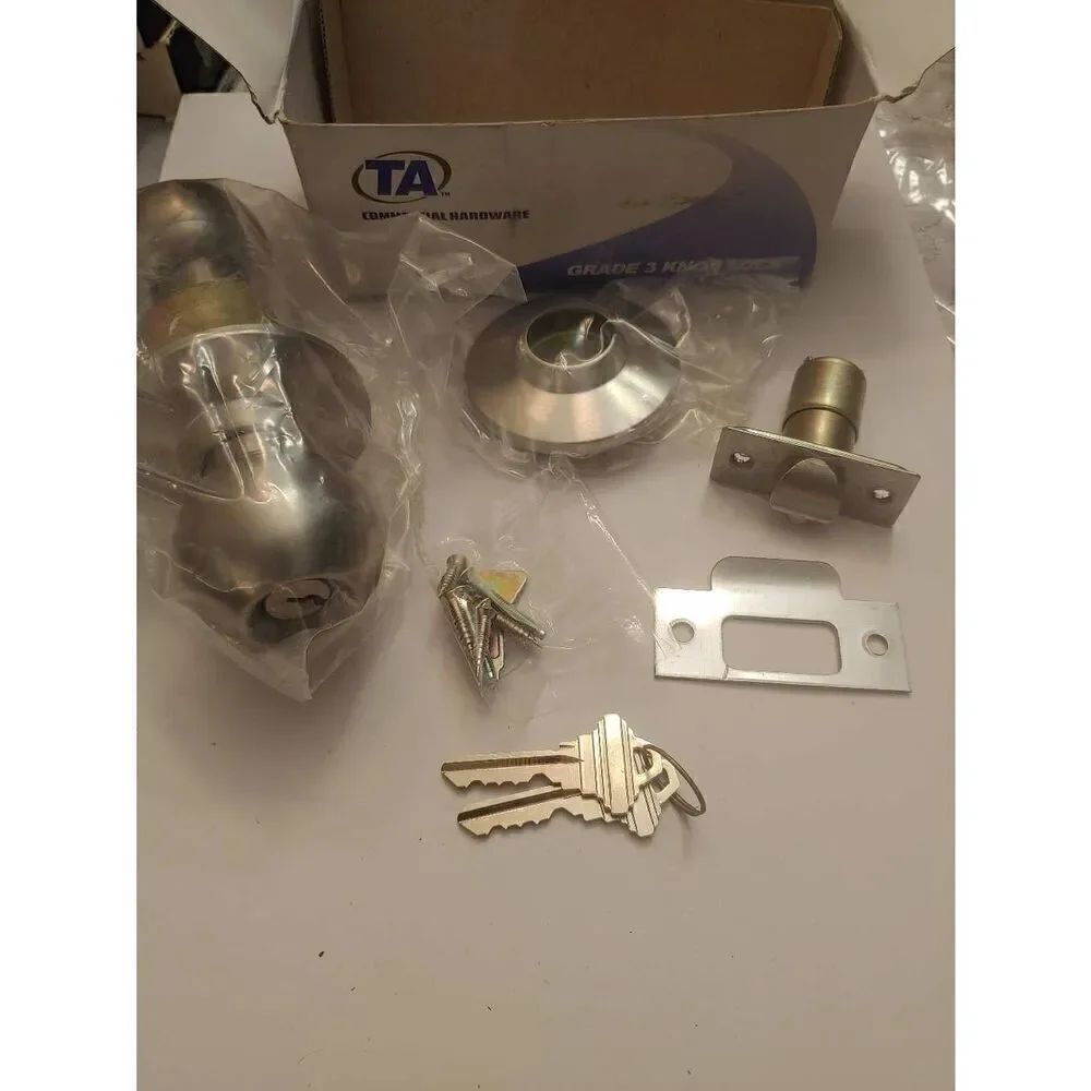 TA EC-B80 Brushed Chrome Grade 3 Knob Lock.